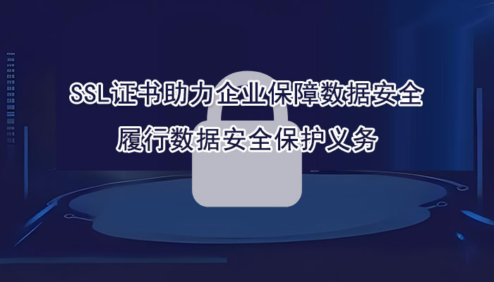 SSL证书助力企业保障数据安全，履行数据安全保护义务